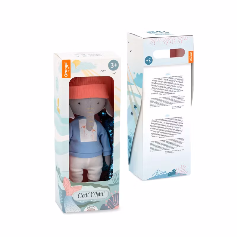 Orange Toys- Ali the Elephant: Blue Sweatshirt/ gosedjur