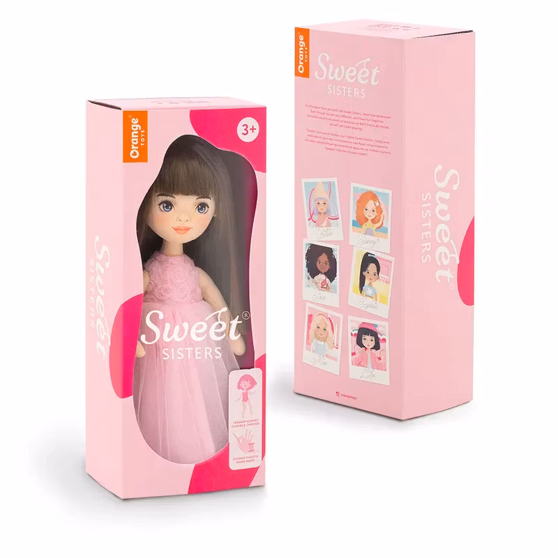 Orange Toys- Sophie in a Pink Dress with Roses/ docka