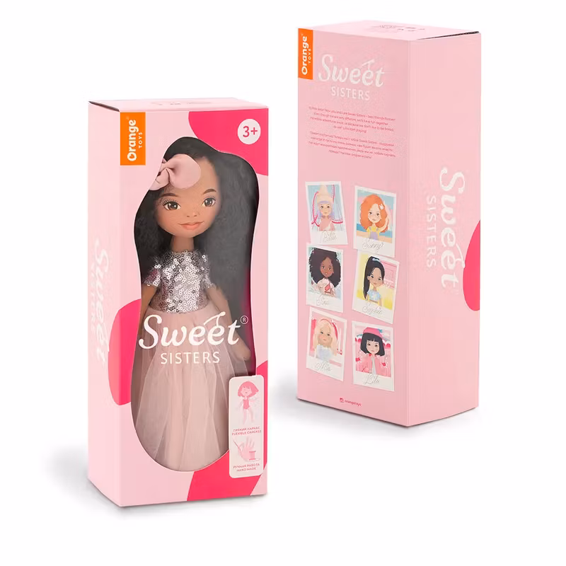 Orange Toys- Tina in a Pink Dress with Sequins/ docka..