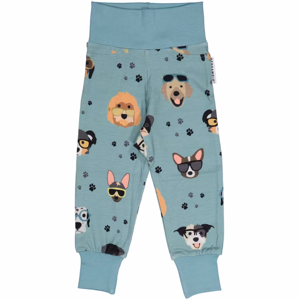 Geggamoja Babybyxa Bambu Doggy Cool Blå