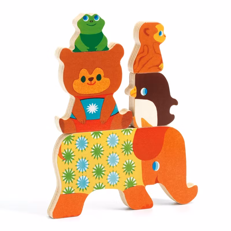 Djeco- Reliefpuzzle, Woodypile, 5 pcs