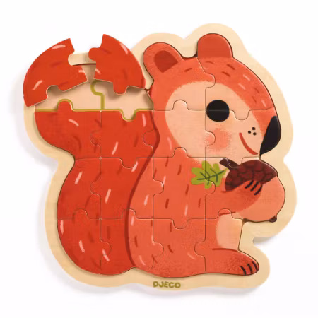 Djeco- Puzzlo Nut, 16 pcs