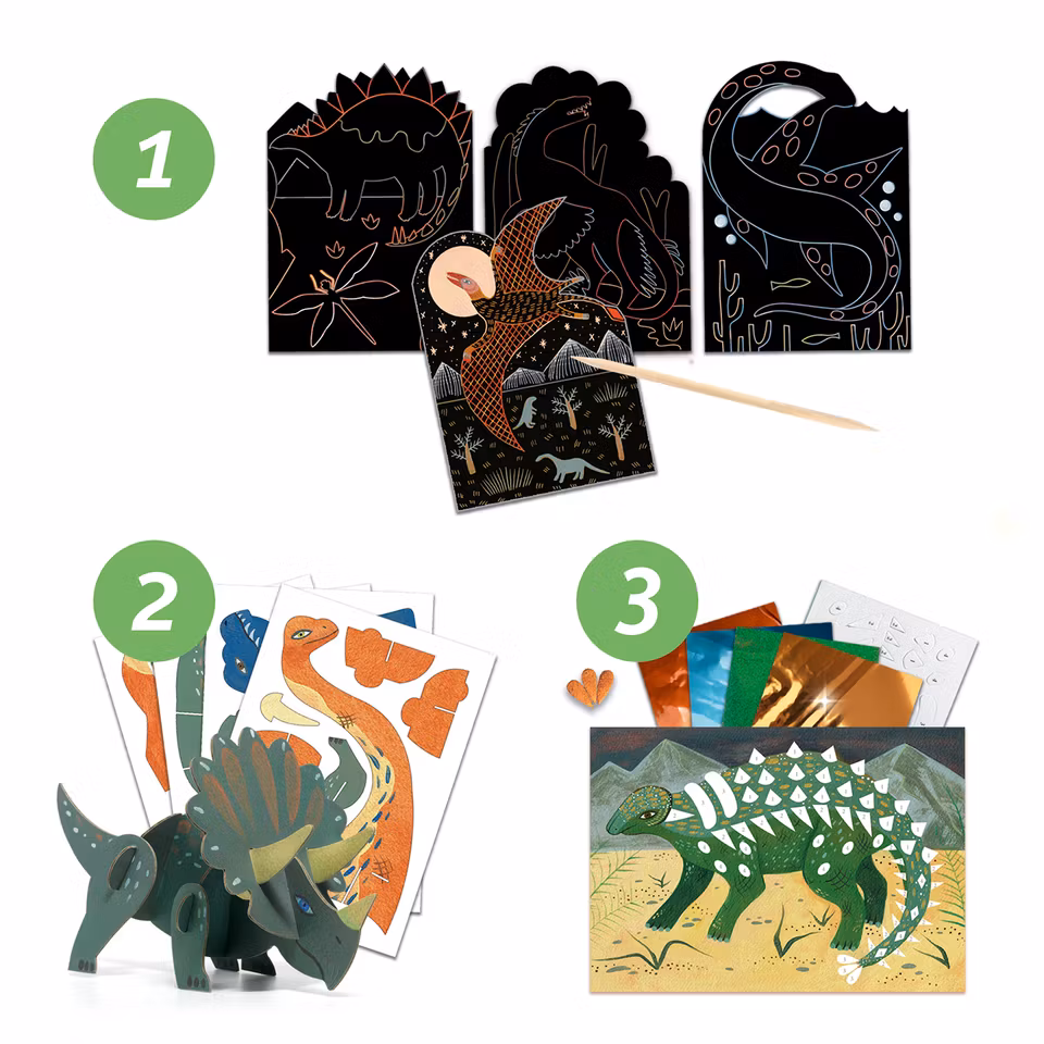 Djeco- The world of dinosaurs box/ pysselbox