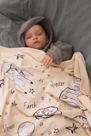 Pellianni- Organic Blanket, Space/ babyfilt