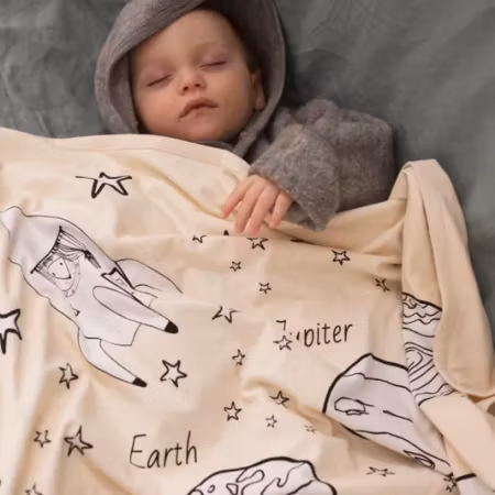 Pellianni- Organic Blanket, Space/ babyfilt