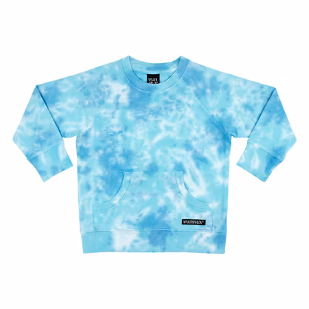 Villervalla- SWEATSHIRT TIE-DYE COLLEGE WEAR LAKE/POOL