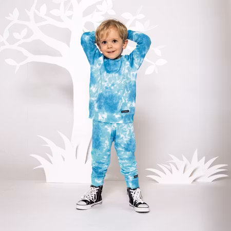 Villervalla- SWEATSHIRT TIE-DYE COLLEGE WEAR LAKE/POOL