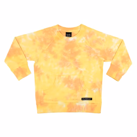 Villervalla- SWEATSHIRT TIE-DYE COLLEGE WEAR MANDARIN/LEMON