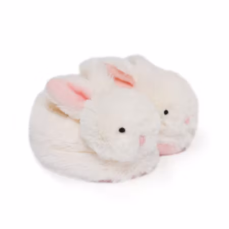Doudou Et Compagnie- LAPIN BONBON Booties with Rattle, Pink - 0/6 months