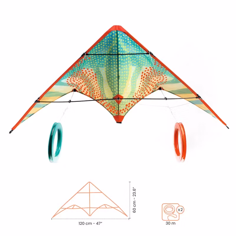 Djeco- Red Dots - Stunt Kite