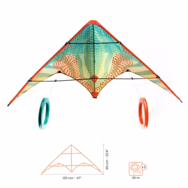 Djeco- Red Dots - Stunt Kite