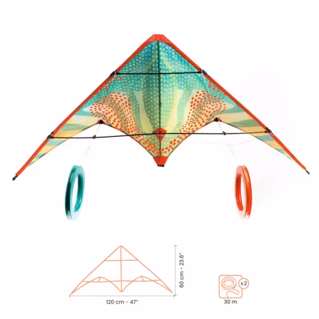 Djeco- Red Dots - Stunt Kite