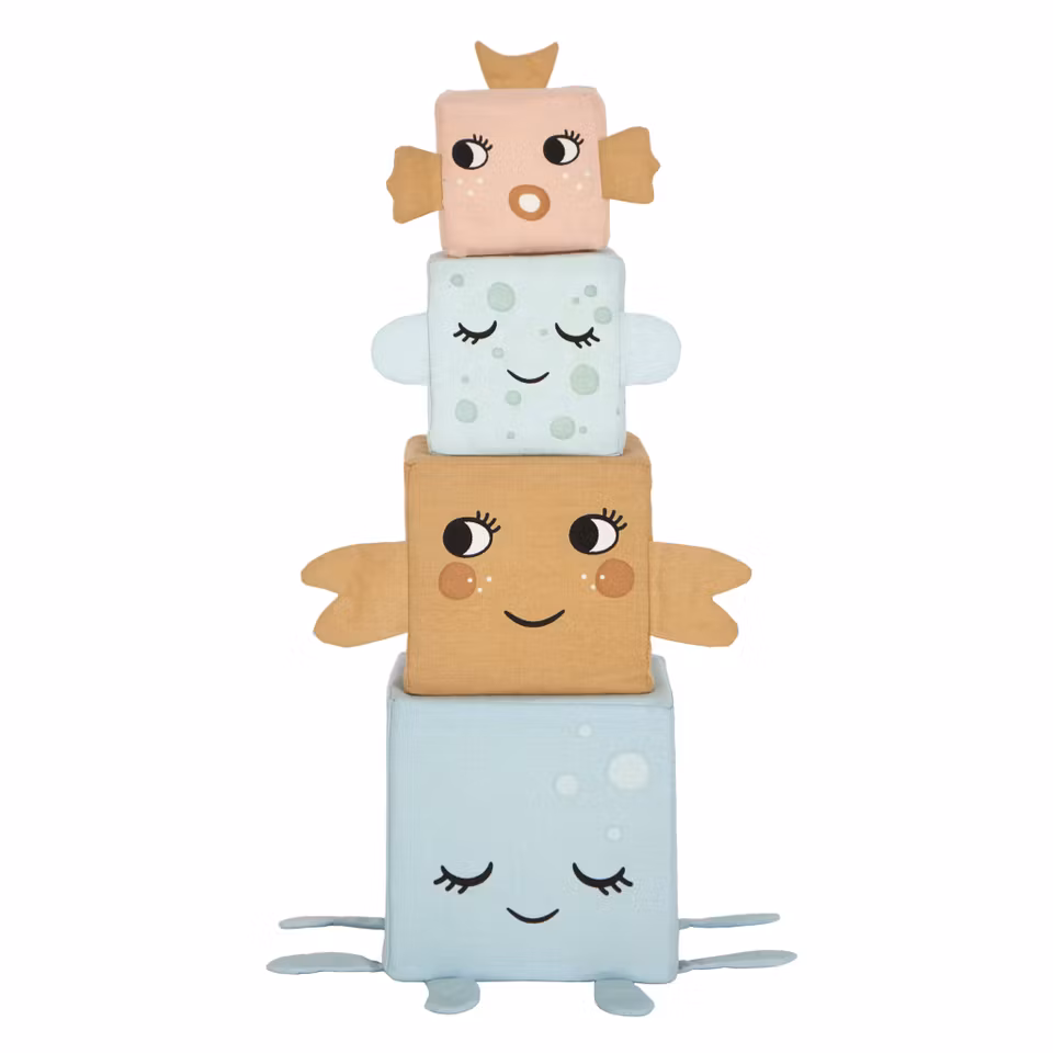 Roommate- stapelblock i tyg - STACKING BLOCKS- SEA LIFE