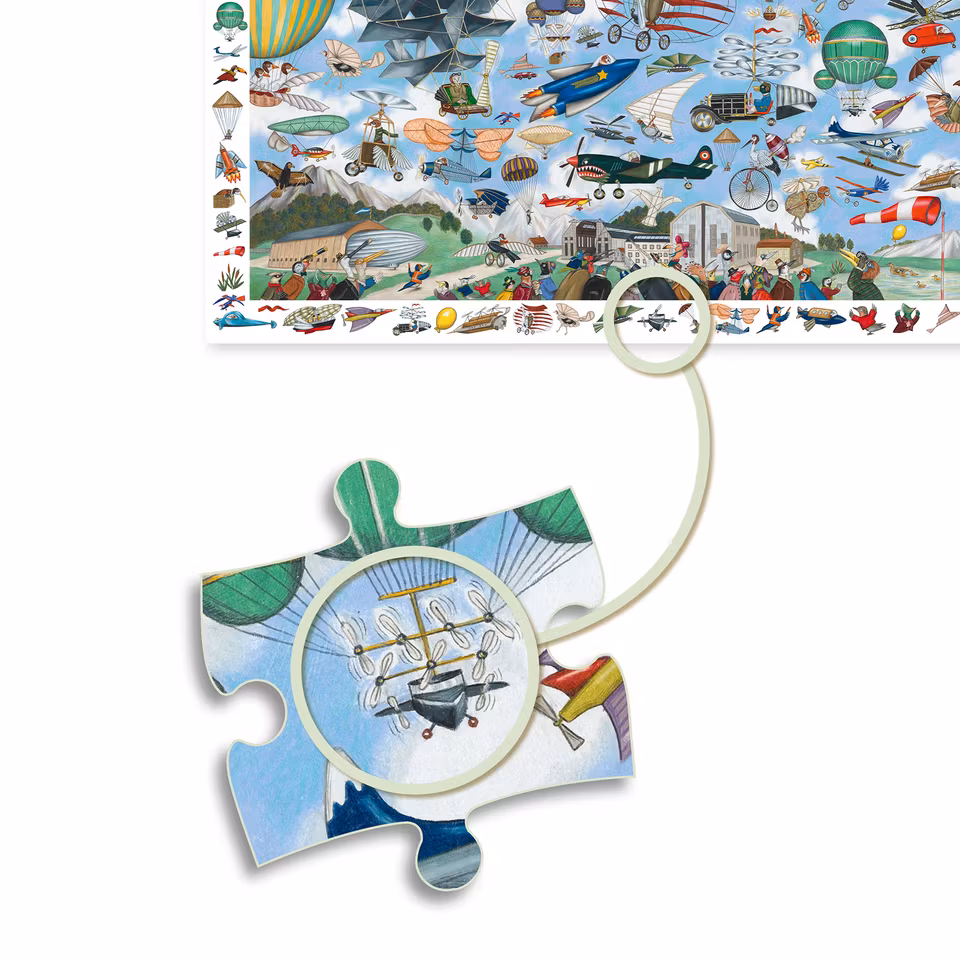 Djeco- Observation puzzle, Aero Club, puzzle, 200 pcs - FSC MIX