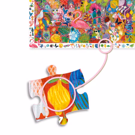 Djeco- Observation puzzle, Rio Carnaval, 200 pcs - FSC MIX