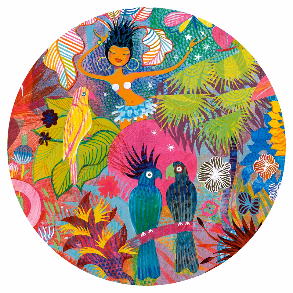 Djeco- Observation puzzle, Rio Carnaval, 200 pcs - FSC MIX