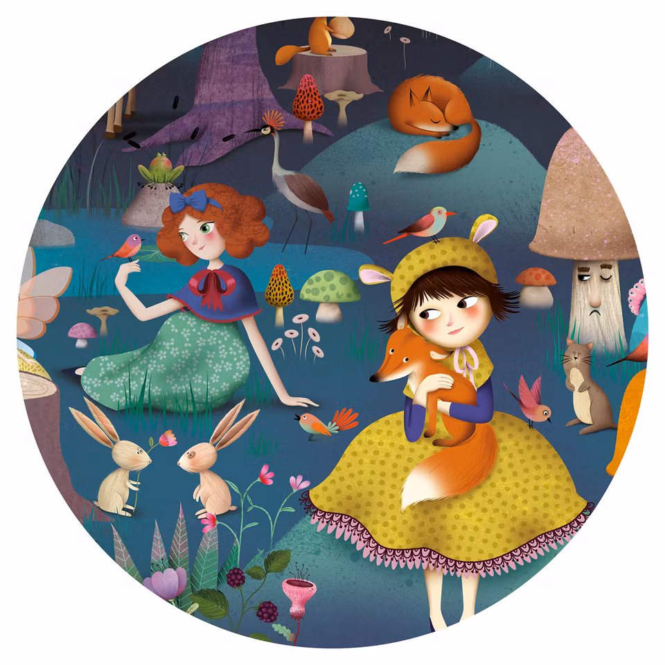 Djeco- Observation puzzle, Enchanted forest, 100 pcs - FSC MIX