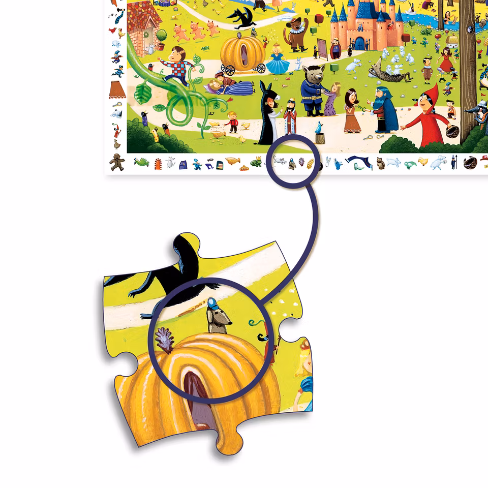 Djeco- Observation puzzle, Tales, 54 pcs - FSC MIX
