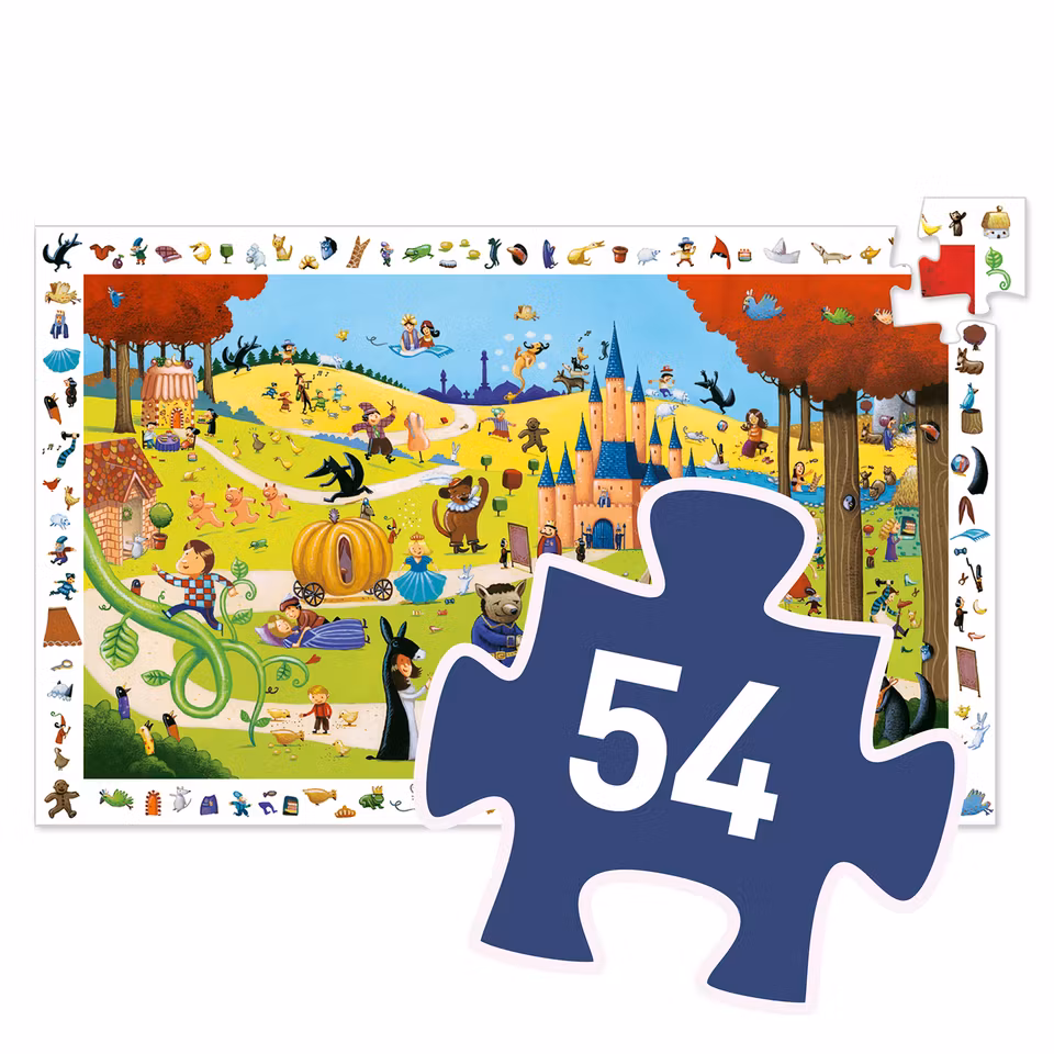 Djeco- Observation puzzle, Tales, 54 pcs - FSC MIX