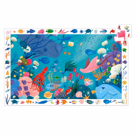 Djeco- Observation puzzle, Aquatic, 54 pcs - FSC MIX