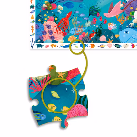 Djeco- Observation puzzle, Aquatic, 54 pcs - FSC MIX