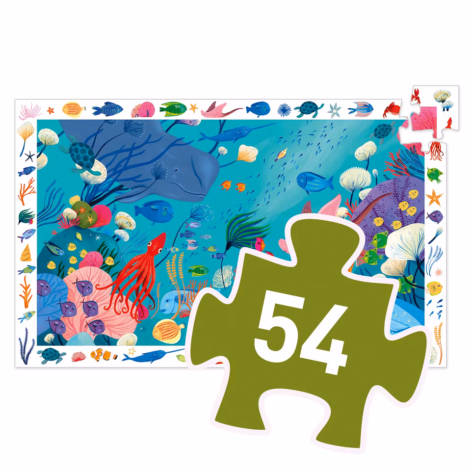 Djeco- Observation puzzle, Aquatic, 54 pcs - FSC MIX