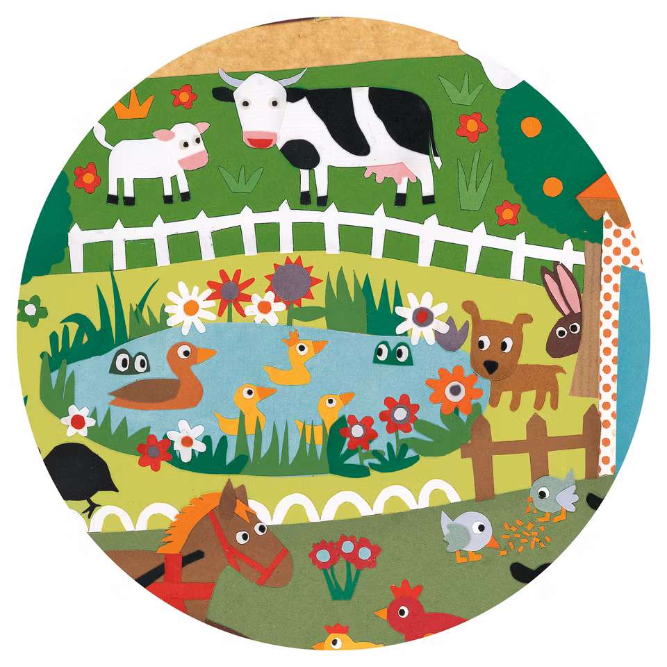 Djeco- Observation puzzle, The Farm, 35 pcs - FSC MIX