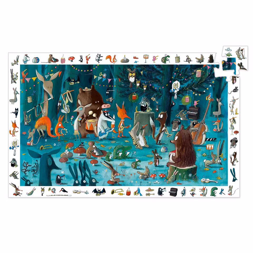 Djeco- Observation puzzle, The orchestra, 35 pcs - FSC MIX