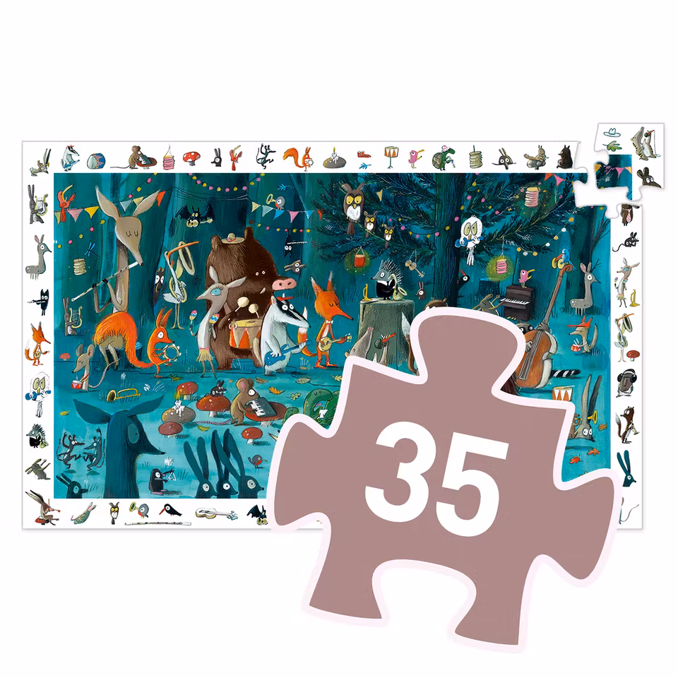 Djeco- Observation puzzle, The orchestra, 35 pcs - FSC MIX