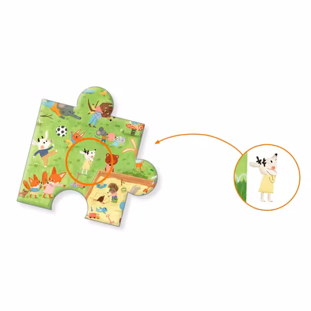 Djeco- Observation puzzle, Little Friends' Garden - 35 pcs - FSC MIX