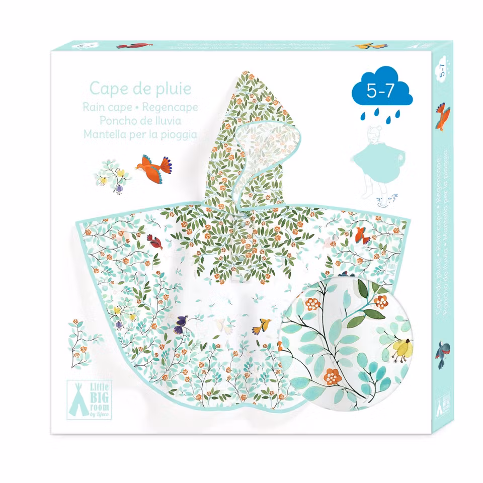 Djeco- Rain Cape M - Foliage