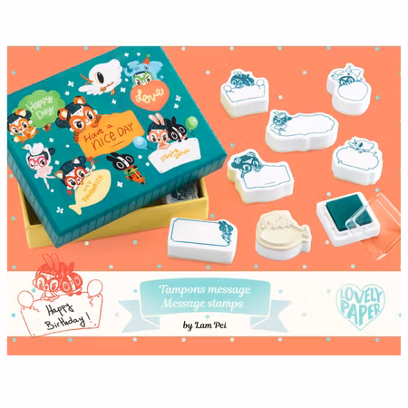 Djeco- Lucille message stamps/  pysselbox.