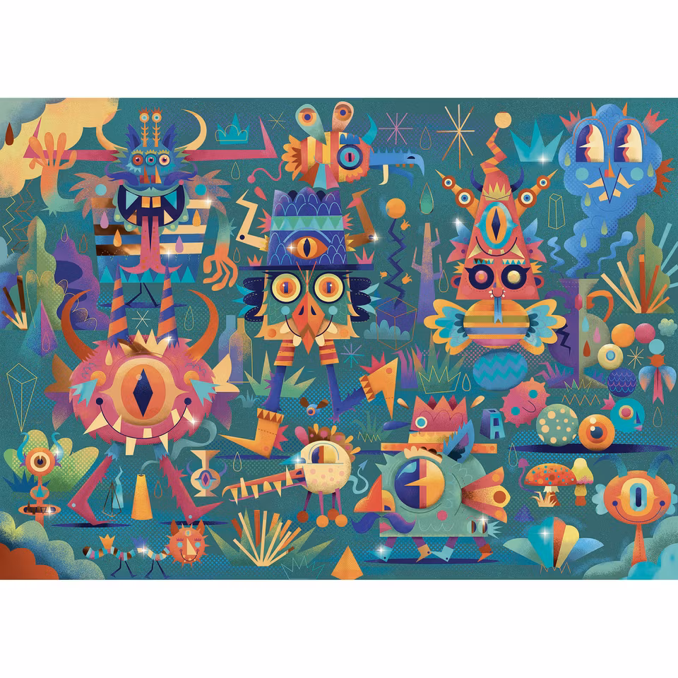 Djeco- pussel. Monster party - 50 pcs