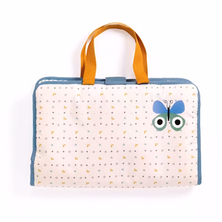 Djeco- Pomea Changing bag Blue Fly- Skötväska/ docktillbehör