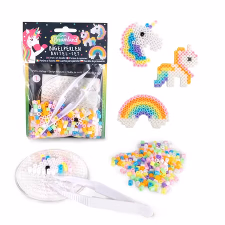 Trendhaus- DREAMLAND Iron On Beads Craft Set, 3 pieces