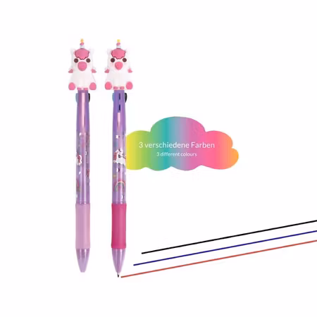 Trendhaus- DREAMLAND Rainbow Biros, 3 coloured