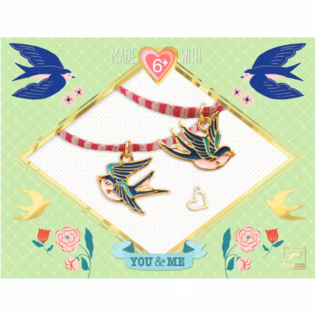 Djeco- You & Me -Bird Ribbons vänskapsband/  pysselbox..