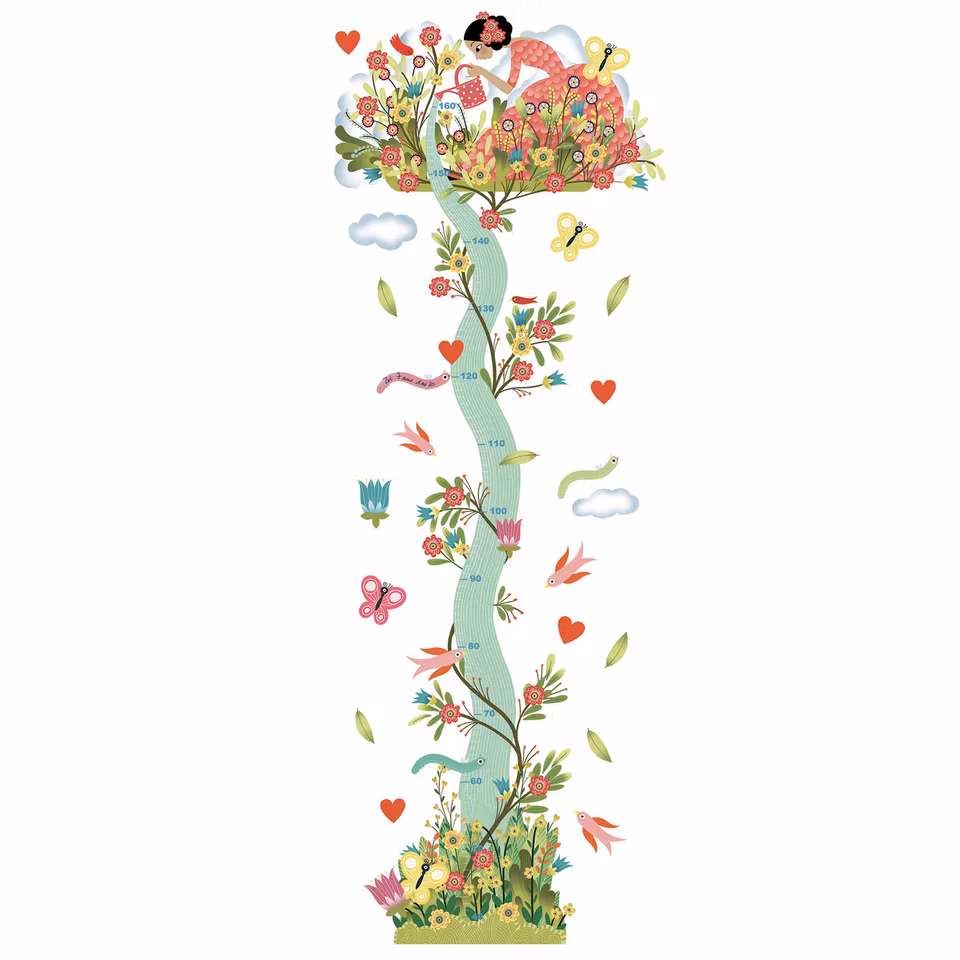 Djeco-Height chart - Young girl in the garden/  mätsticka