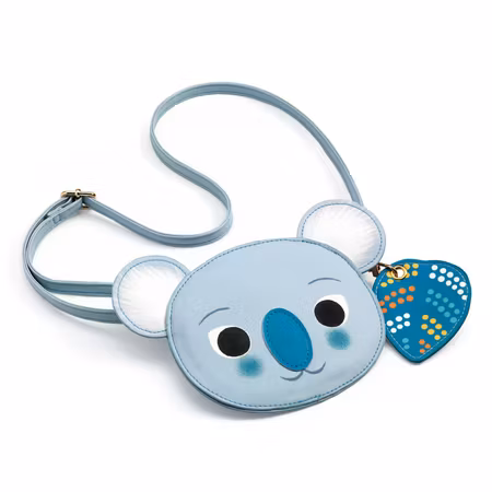 Djeco- Shoulder Bag with Mini Wallet/ örtjusande axelväska i konstläder- Koala