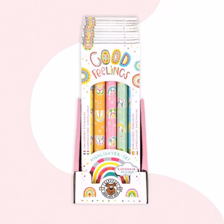 Trendhaus GOOD FEELINGS- Highlighter Erasable/ Överstrykningspennor som kan raderas.Set om 5