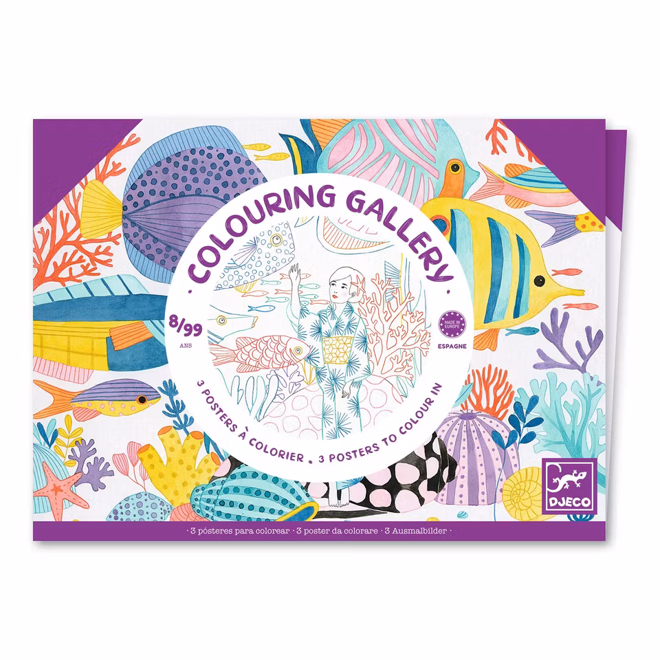 Djeco- Colouring Gallery - Japan/ Målar alt klisterbok. Pyssla.
