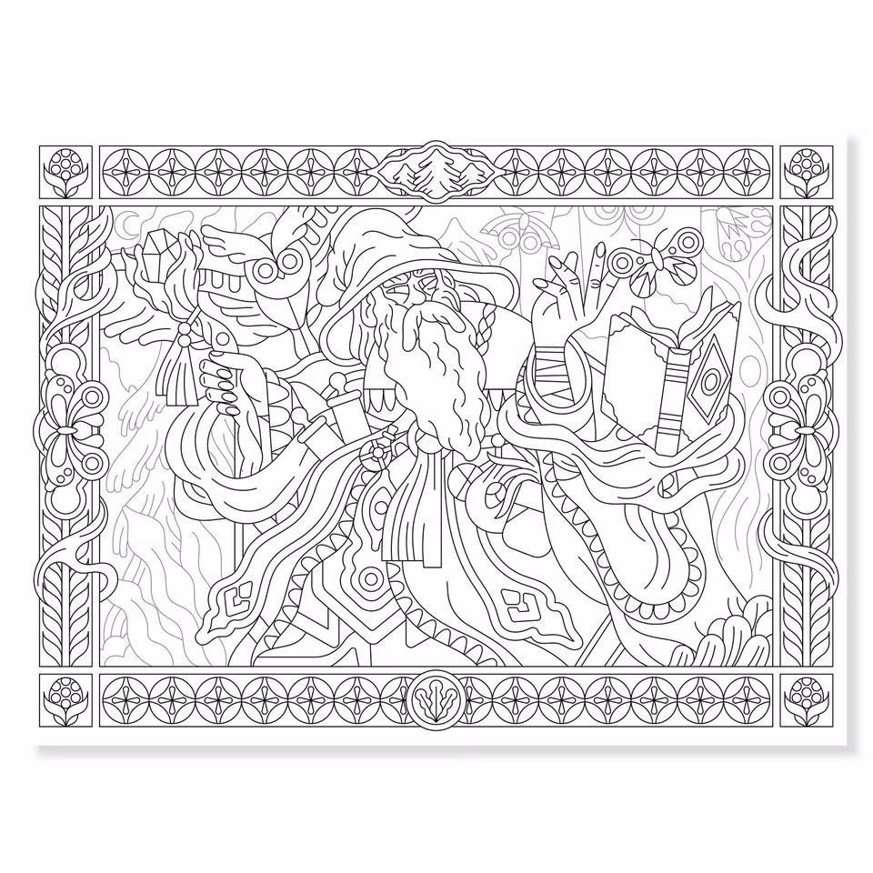 Djeco- Colouring Gallery - Heroic / Målar alt klisterbok. Pyssla.