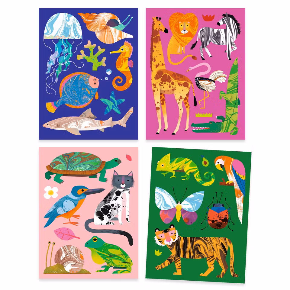 Djeco- Colourful Paper Marbling  / Målar alt klisterbok. Pyssla.