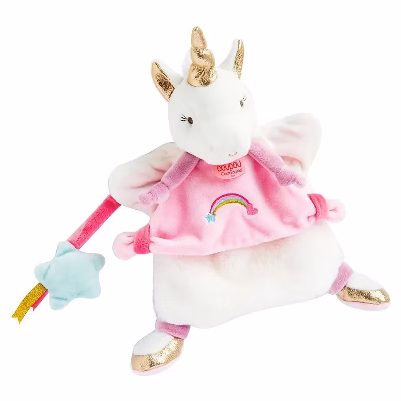 Doudou Et Compagnie- SOOTHER HAND PUPPET - Unicorn