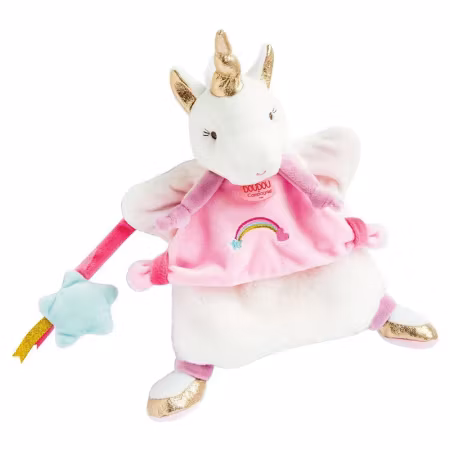 Doudou Et Compagnie- SOOTHER HAND PUPPET - Unicorn