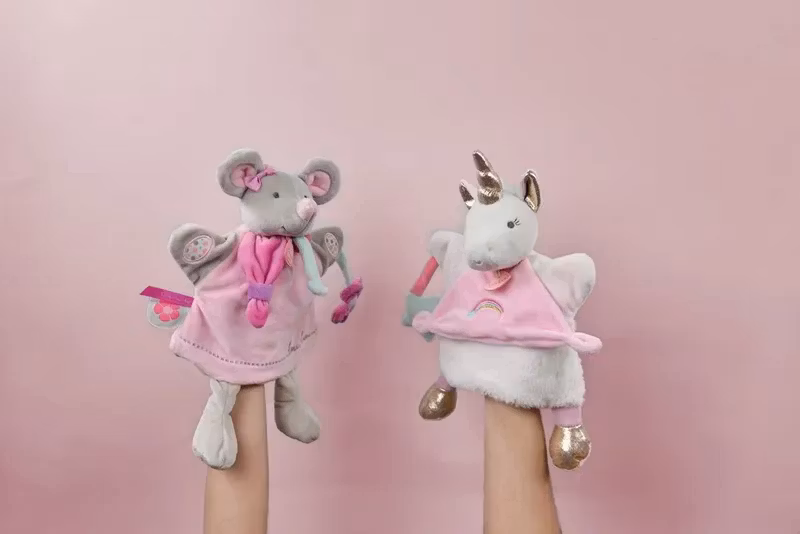 Doudou Et Compagnie- SOOTHER HAND PUPPET - Unicorn
