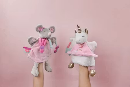 Doudou Et Compagnie- SOOTHER HAND PUPPET - Unicorn