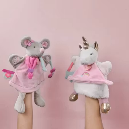 Doudou Et Compagnie- SOOTHER HAND PUPPET - Unicorn