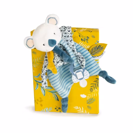 Doudou Et Compagnie- YOCA LE KOALA - Comforter with Pacifier Holder/ Snutte med Napphållare.