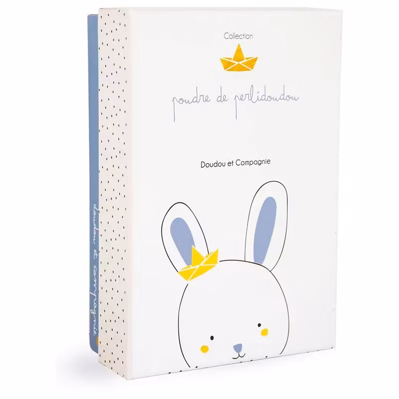 Doudou Et Compagnie- LAPIN MATELOT - Comforter Bunny with Pacifier Holder/ Snutte med Napphållare.